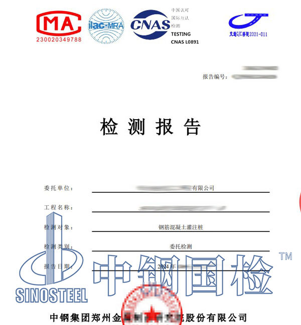 钢筋混凝土灌注桩检测报告