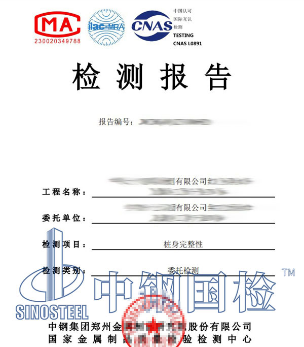 桩基高应变检测报告