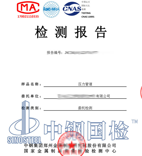 压力管道检测报告