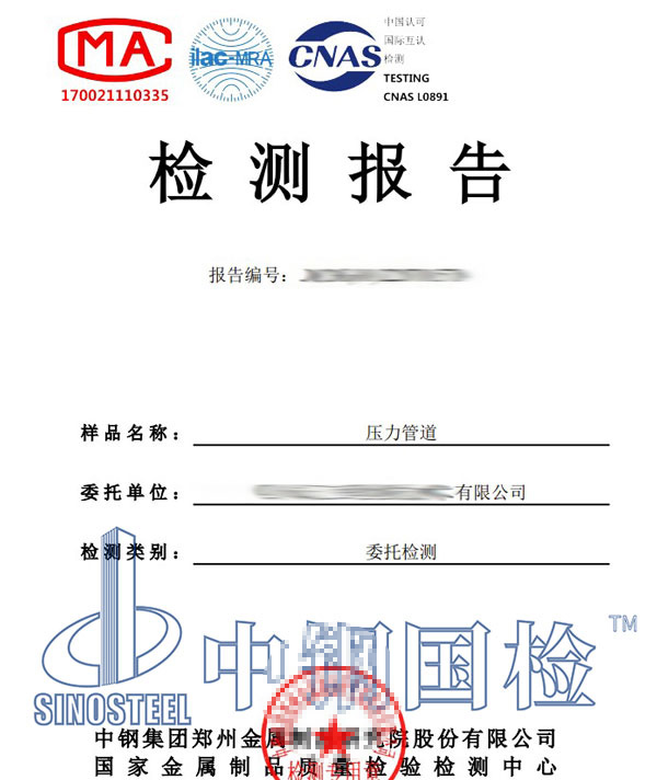 压力管道检测报告