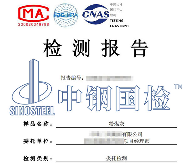 粉煤灰检测报告