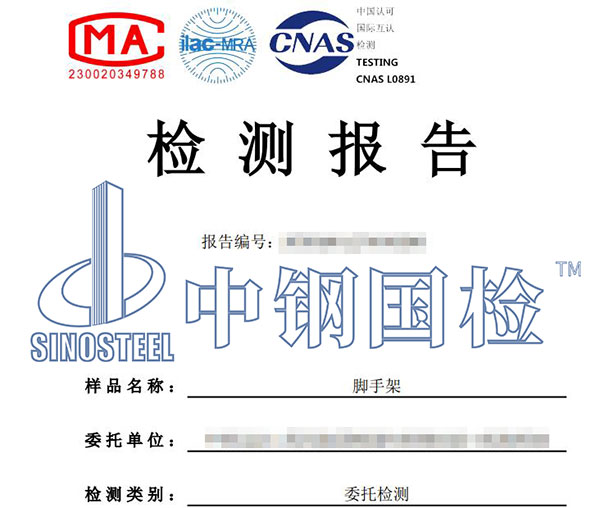 脚手架检测报告图片